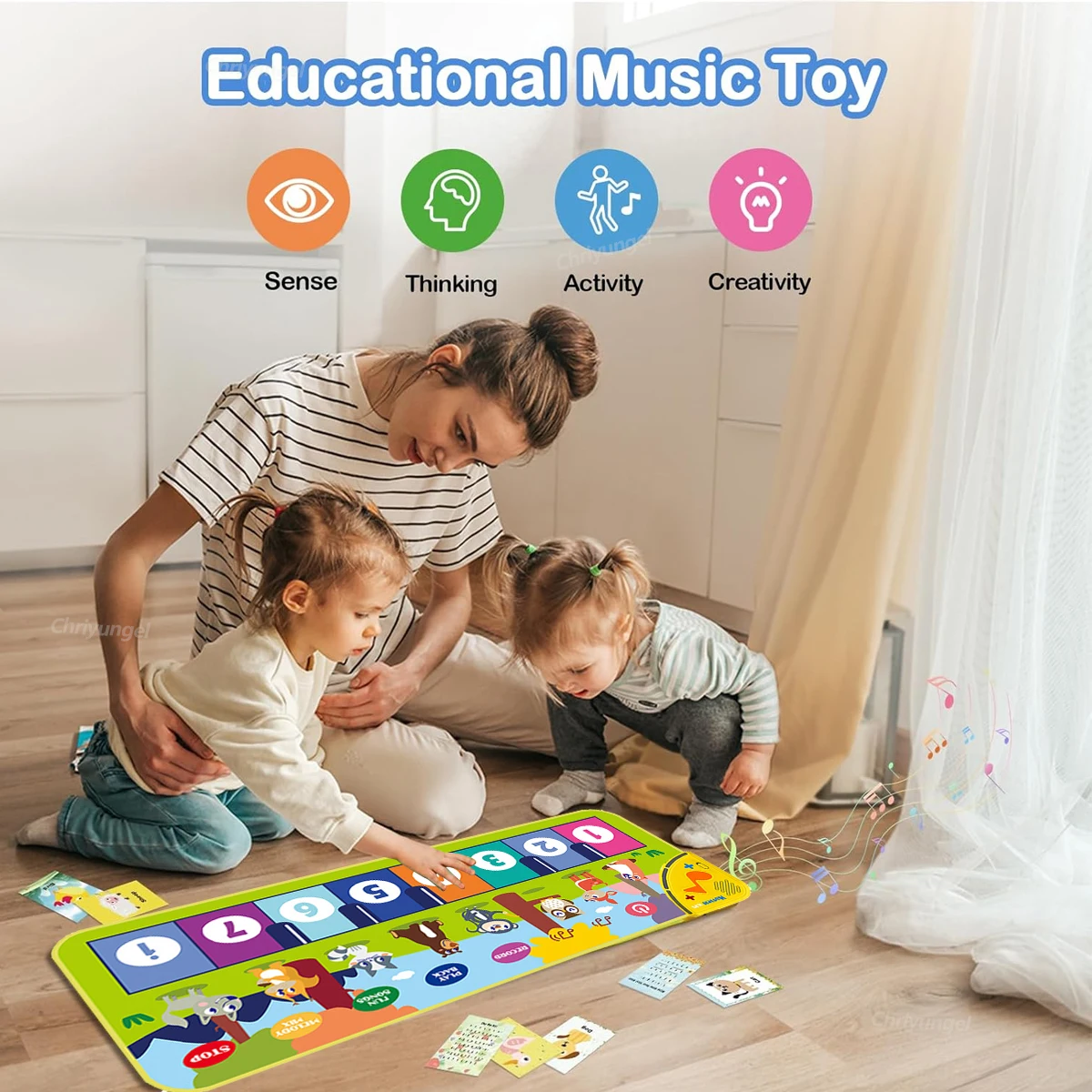 Tapis de Piano pour enfants 80*30cm, tapis de danse pour clavier de sol pour tout-petits, tapis de jeu Musical, jouets pour instruments de musique, cadeau pour tout-petits filles et garçons