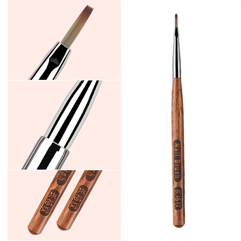 1-2개 전문가용 네일 체크 무늬 아트 브러쉬, 체크 무늬 네일 드로잉 페인팅 라인 브러쉬 DIY 디자인 UV 젤 연장 매니큐어 도구
