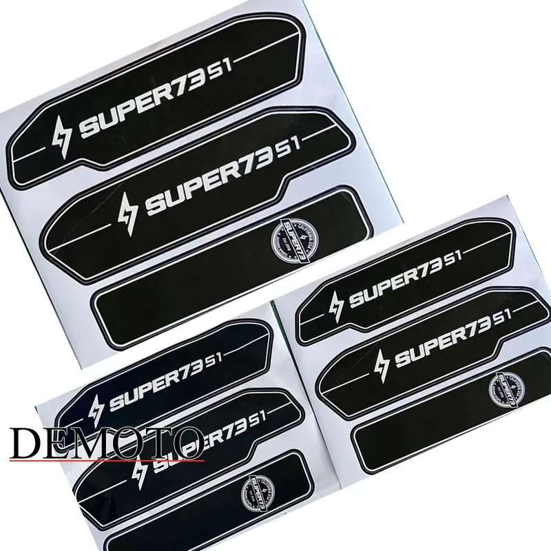 FOR Super 73 S1 S2 RX 73-S1 Electric Bike Track Racing Battery Sticker decal Offroad Racing Flat Replacement Universal Accessory