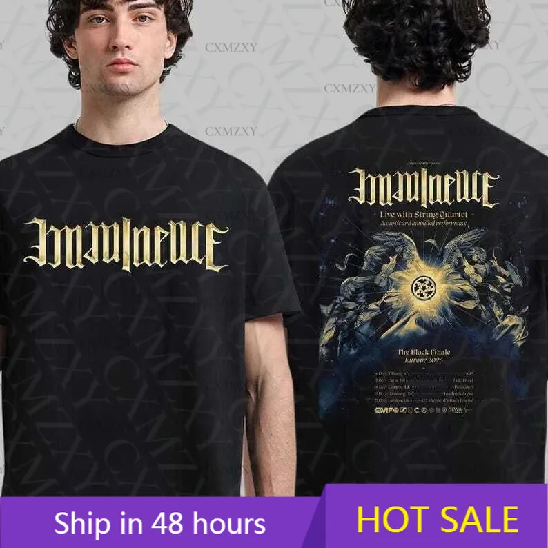 

Imminence The Black Finale Europe Tour 2025 Tour Dates List Two Sides 100% Cotton T-Shirt