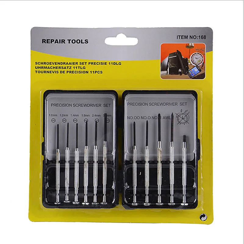 11PCS professional Precision Screwdriver Set Mini Jewelers Watches Glasses clock jewelry cell phone Repairs DIY tool Kit