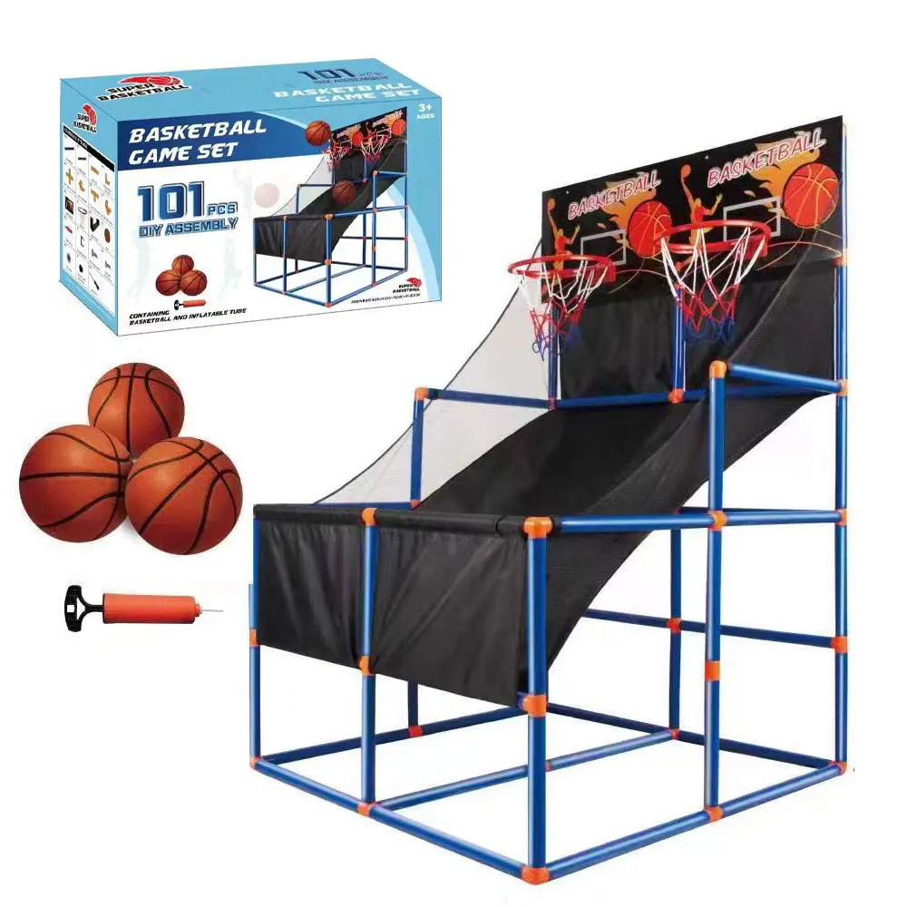 

2025 Kids Indoor Sport Toys Scoring Games Double Shoot Arcade Basketball Street Hoops Stand Rack