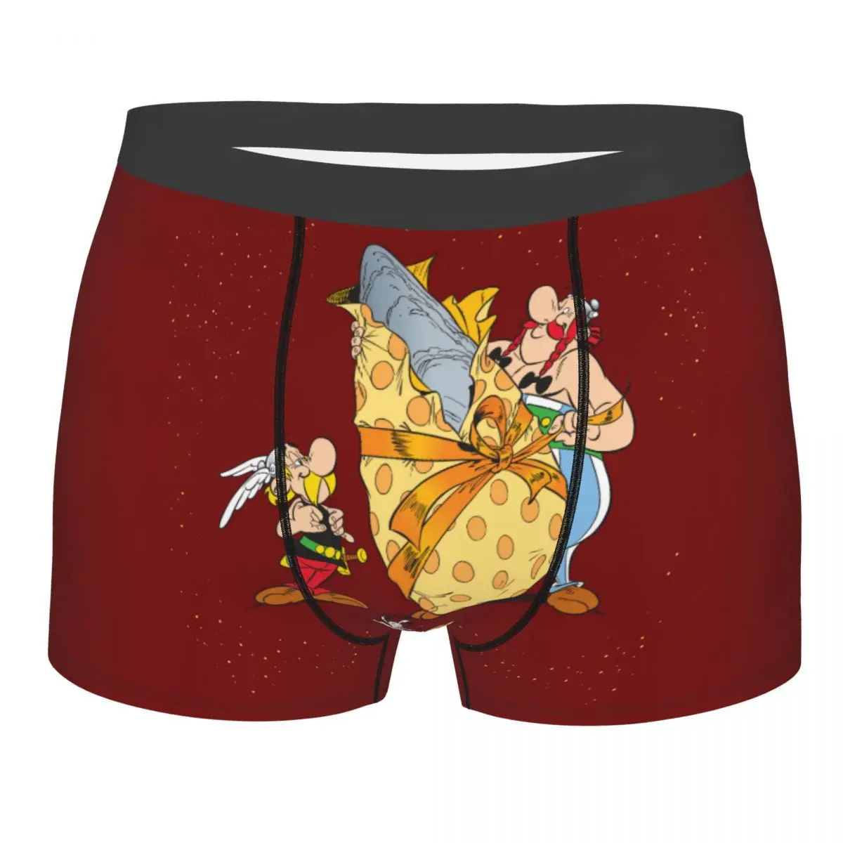 Custom Asterixs And Obelixs Adventure Comic Boxers Shorts Men\'s Briefs Underwear Cool Underpants