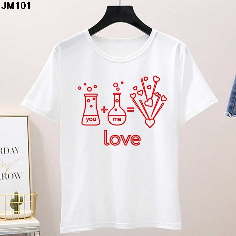 New Fashion Women T Shirt Kawaii Chemistry Is Awesome Printing Funny Graphic Tshirt Woman Harajuku White Female T-shirt Tops Tee