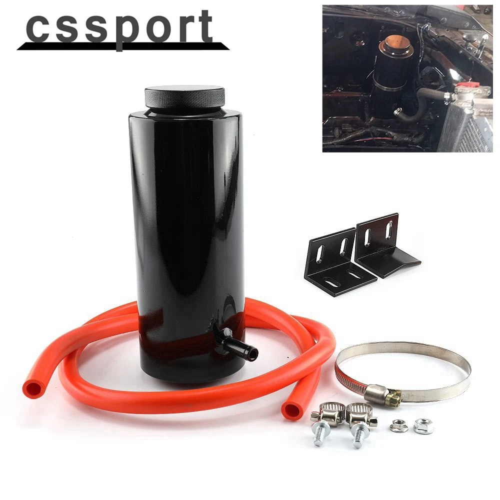 Universal Radiator Coolant Tank 800ml Coolant Expansion Tank Cooling Catch Bottle Overflow Reservoir Aluminum Car Styling