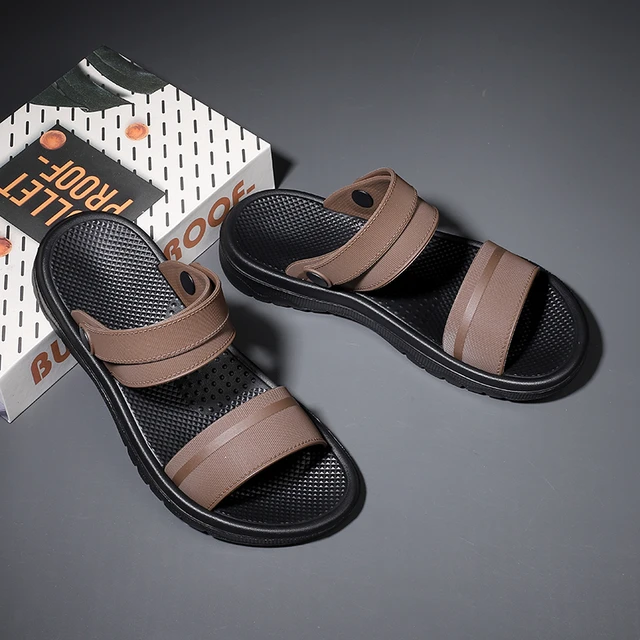 Brand Classic Men s Sandals Summer Outdoor Slippers Men Lightweight Sandal Fashion Men Casual Shoes Size 38 45 Sandals Men AliExpress