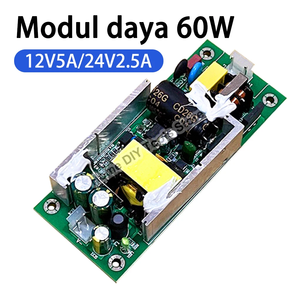 AC 220V to DC 12V 5A  24V 2.5A  60W Switching Power Supply Module Step Down Board Buck Converter Rated Output Power Supply Board