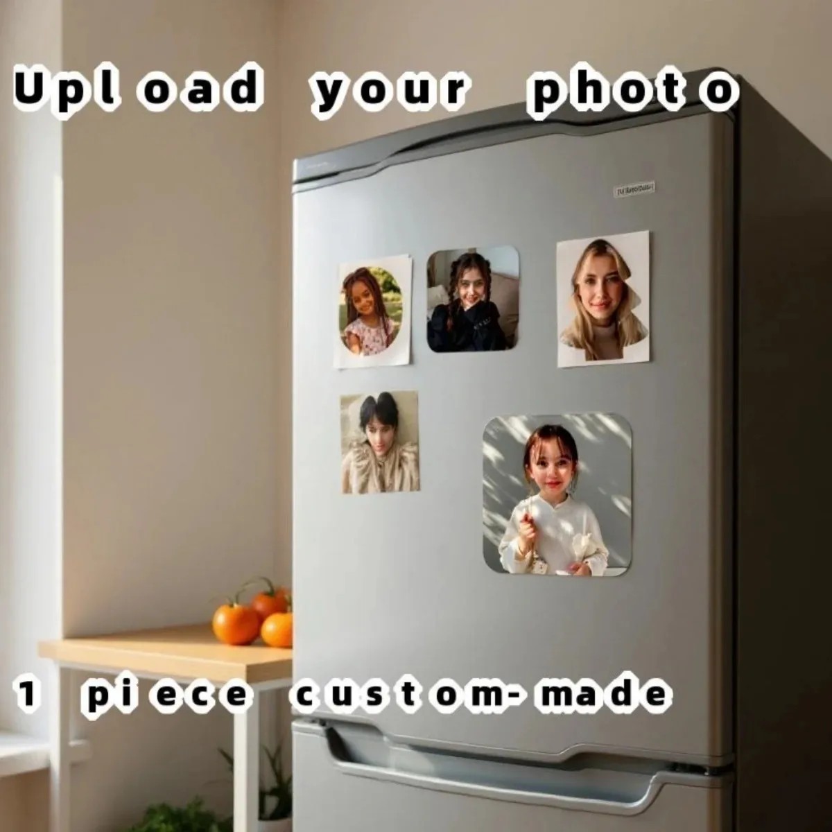 Personalized Photo Fridge Magnet Upload Your Picture Acrylic Magnetic Sticker Home Kitchen Decor Wedding Birthday Commemorative view 5