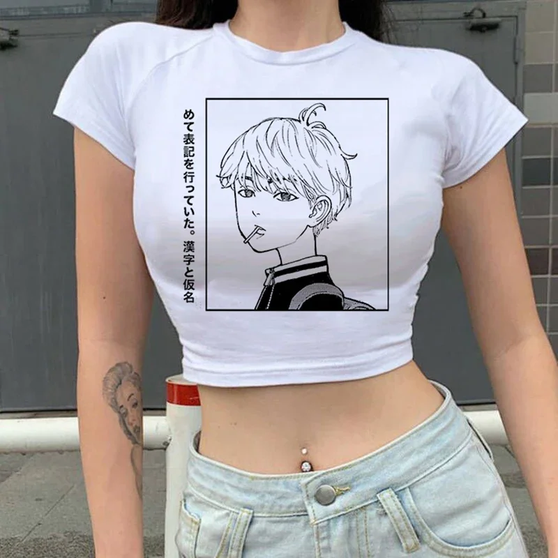 Camiseta corta de Anime japonés Tokyo Revengers para mujercamisetas Graficas de Manga Harajuku، camisetas de Anime
