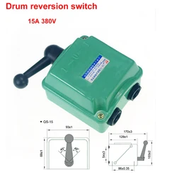 15A 380V Waterproof Drum Reversion Switch Q5-15 Drum Reversion Switch Dustproof Household Switch Accessories