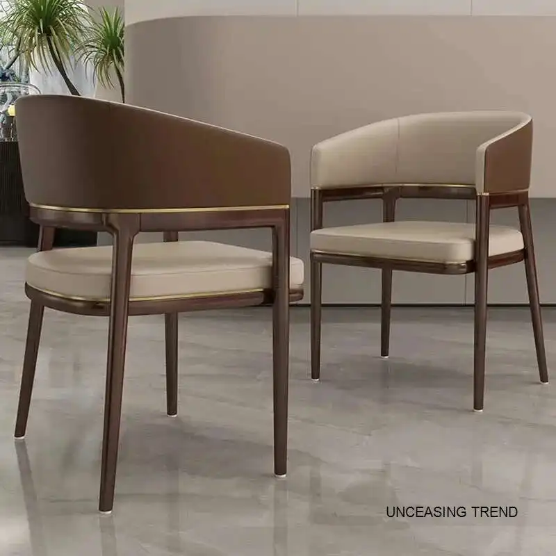 Итальянские легкие роскошные тканевые обеденные стулья, современная мебель для столовой, домашнее кресло со спинкой для кухни, скандинавский отель, деревянный стул