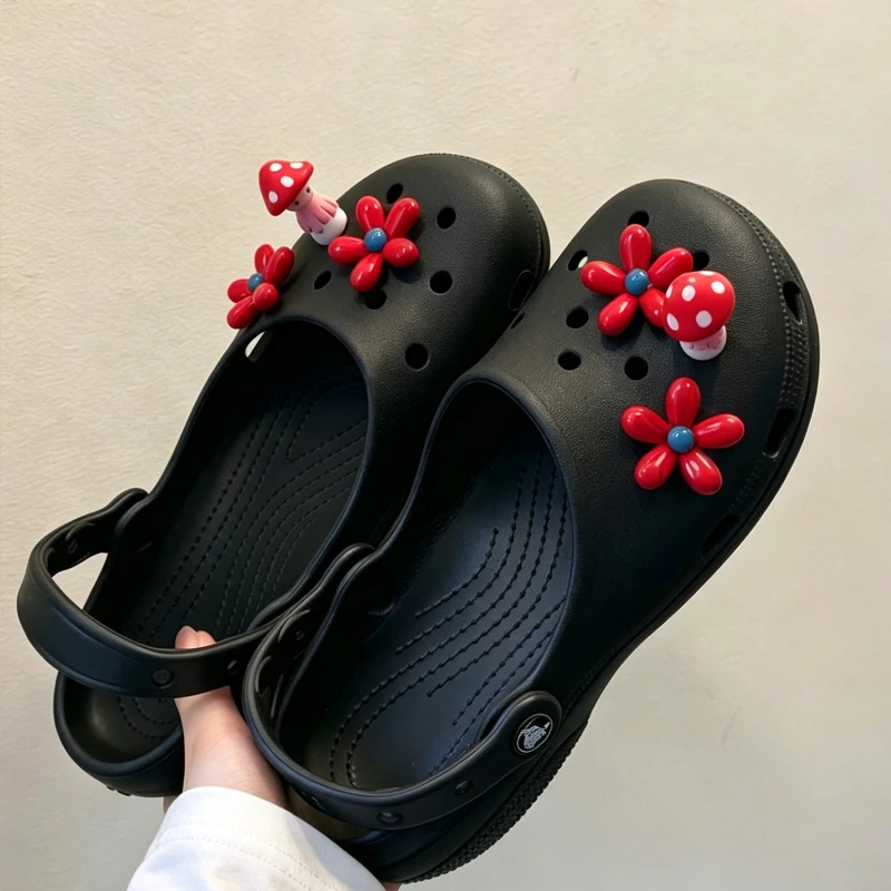 New Flower Original Shoe Charms Women Cute Mushroom Shoe Set Luxury Shoe Decorations Shoe Accessories Shoe Charm Pack