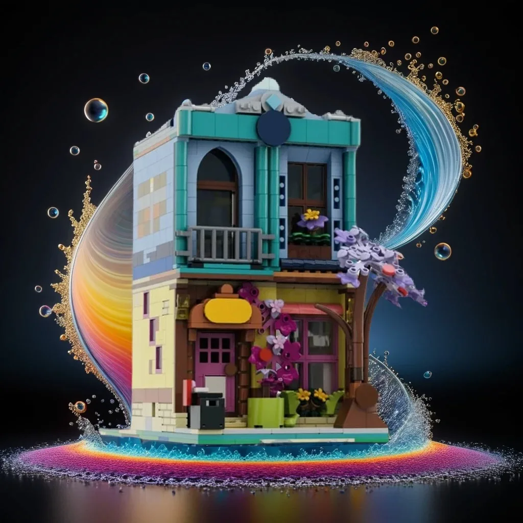 

NEW 1046PCS MOC Creative Model Olly Paisley S Apt Alt Design Building Blocks Assembly Bricks Collectible Display Birthday Gift