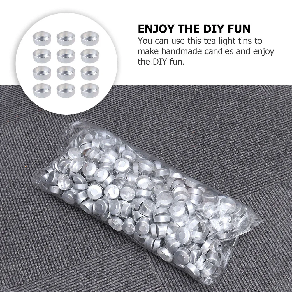 

300Pcs Aluminum Tealight Cups Universal Making to Use Empty Tins for DIY Home Decor Candles Tea Light Tins