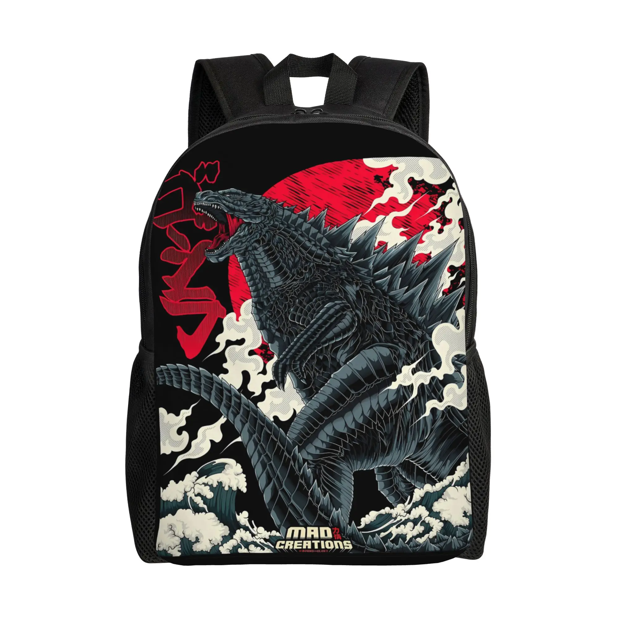 Godzillaed 3D Printed Backpack Female  Print Backpacks Polyester Style School Bags Outdoor Designer Rucksack