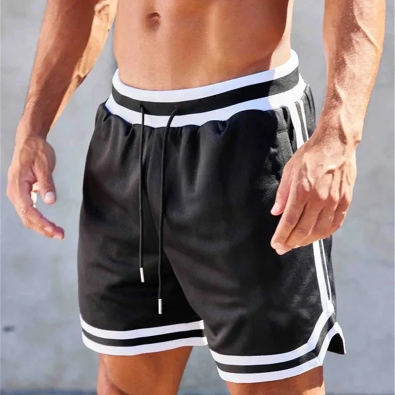 Men\'s double-decker Sports Shorts Mesh Quick Dry Loose Training Shorts men new Summer Fitness Joggers Casual Breathable Shorts