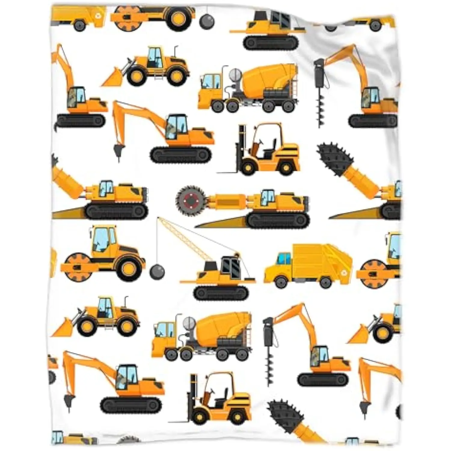 

Флисовое одеяло с принтом строительной техники, мягкий уютный подарок для детей и взрослых для кровати, дивана