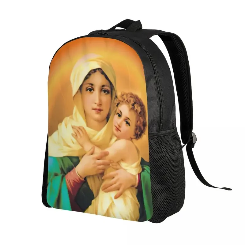 Customized Our Lady Of Schoenstatt Backpack Women Men Waterproof School College Virgin Mary Catholic Saint Bag Print Bookbags