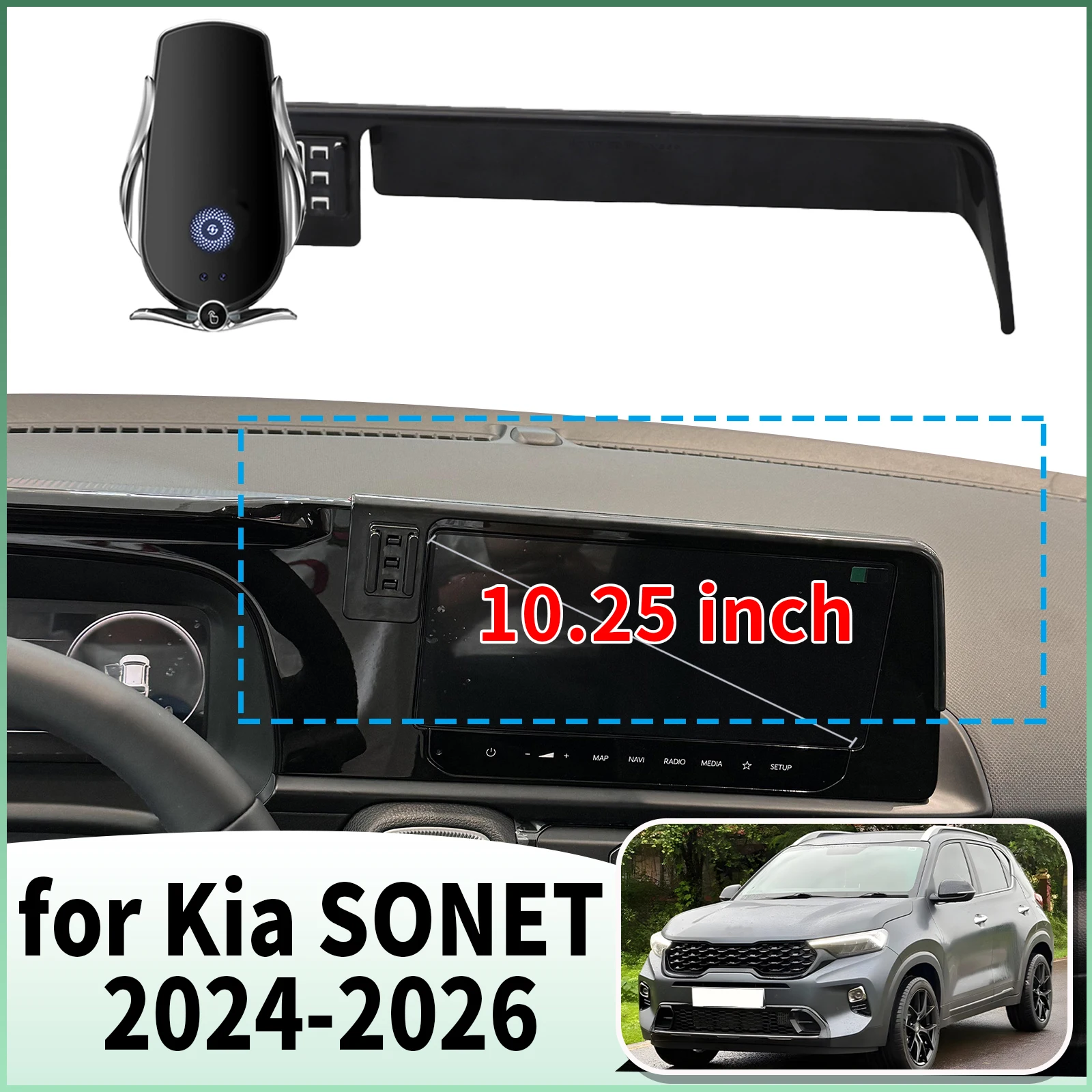 

fit for Kia SONET 2024 2025 2026 Specific Dashboard Navigation Phone Holder Mount Design Car​​ accessoires