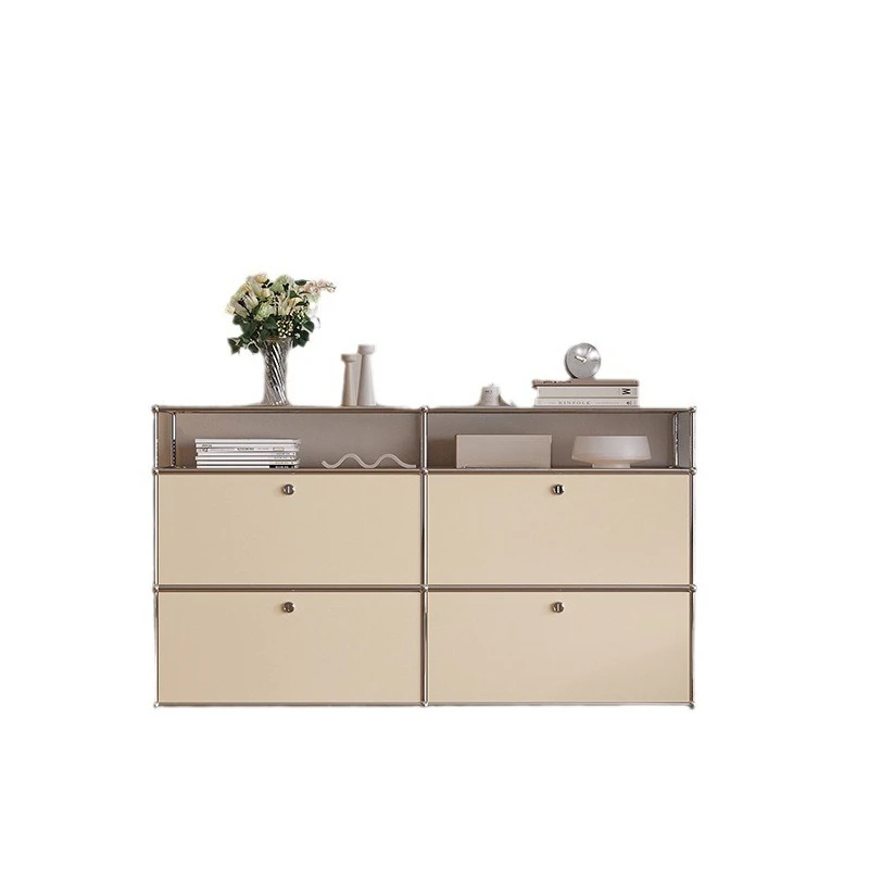 

Stainless steel side cabinet ins modern simple TV cabinet storage chest side cabinet