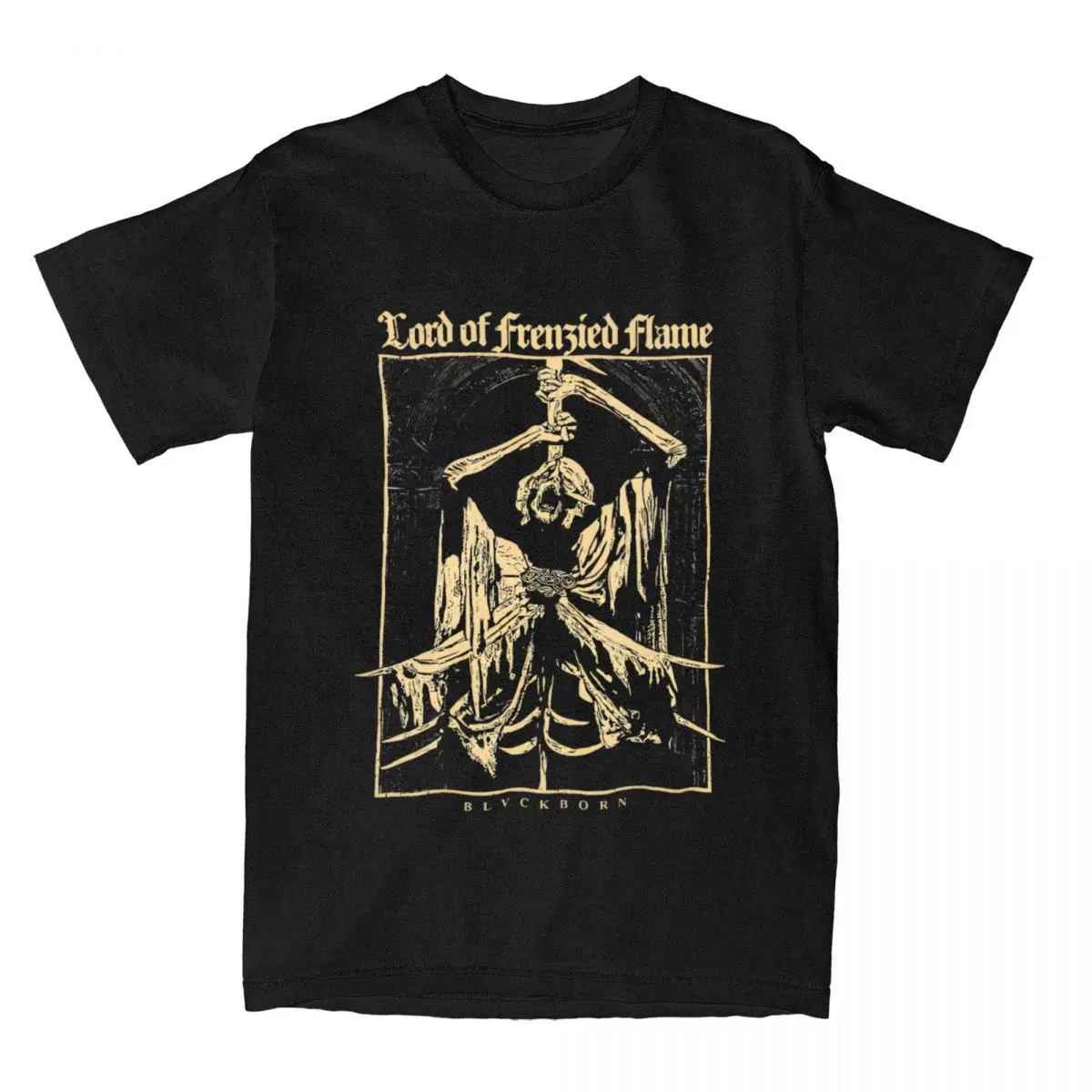 Men Women's T-Shirts E-Eldened Lord Of Frenzied Flame Vintage Cotton Tees Short Sleeve T Shirt Round Collar Clothing Printing