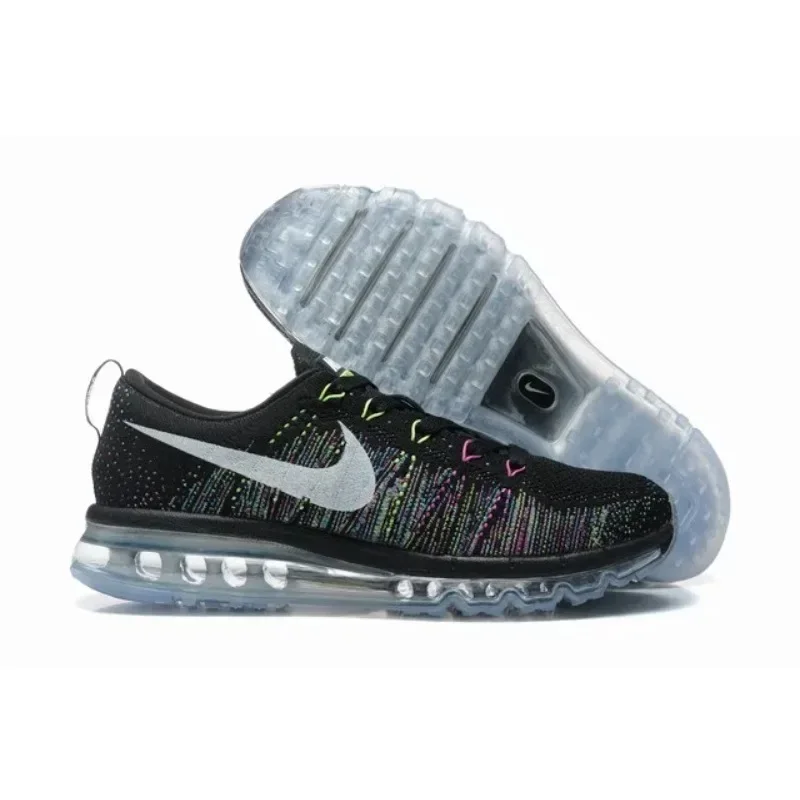 

Nike Air Max 2014, черные многоцветные модные сетчатые дышащие противоскользящие мужские и женские спортивные кроссовки на воздушной подушке 620469 -015