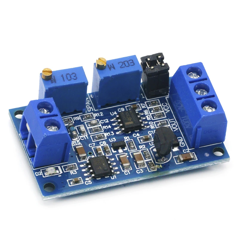 Current To Voltage Module 0 -20mA/4 -20mA to 0- 3.3V/0 -5V/0 -10V Voltage Transmitter Signal Converter Module