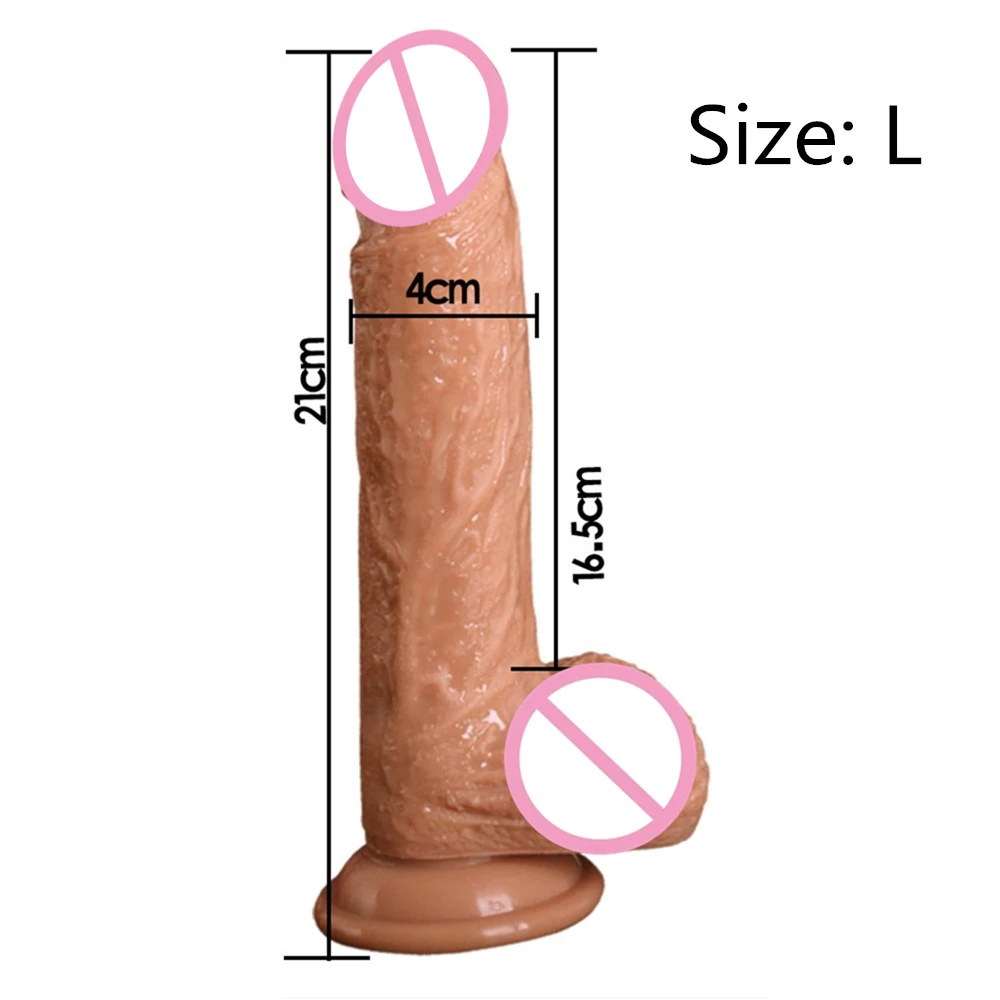 7/8 Inch Huge Realistic Dildo Toys for Adults 18 Silicone Penis Dong with Suction Cup for Women Masturbation Lesbain Anal Sex