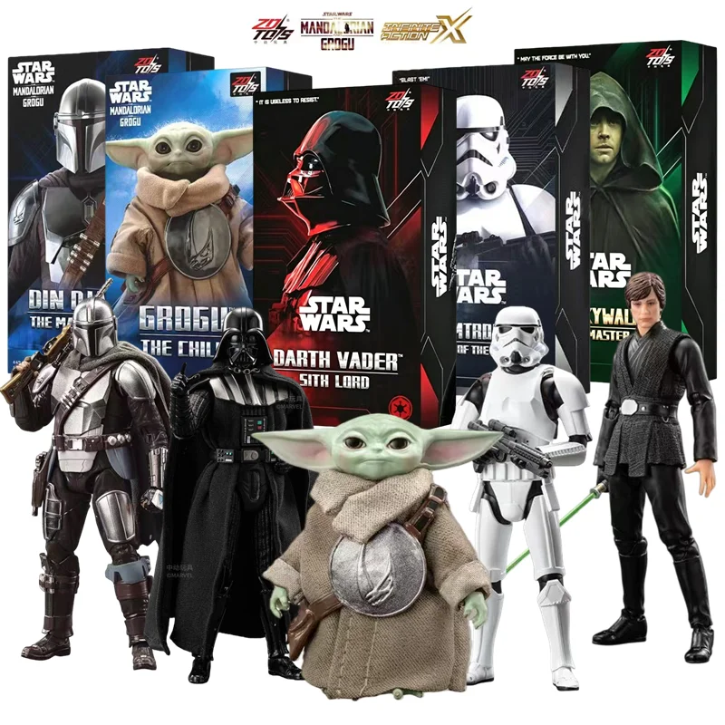 1-10-zd-toys-スターウォーズアクションフィギュアダースベイダーストームトルーパールークスカイウォーカーグローグマンダロリアンアクションフィギュアコレクションおもちゃ