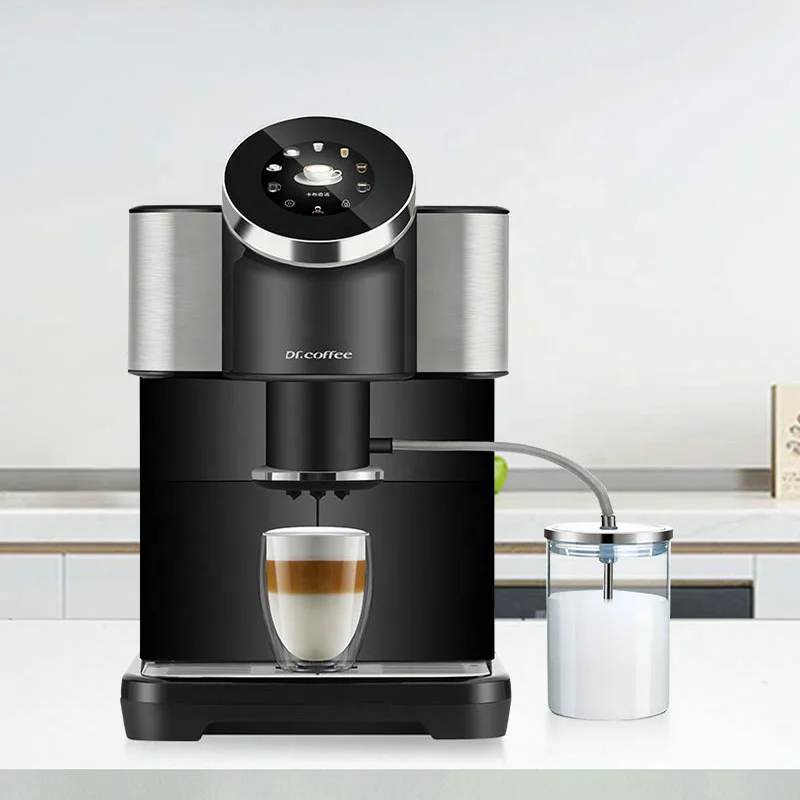 

Dr.Coffee H2 Full Automatic Espresso Machine with Milk Frother Round Touch Screen Display Coffee Maker for Home