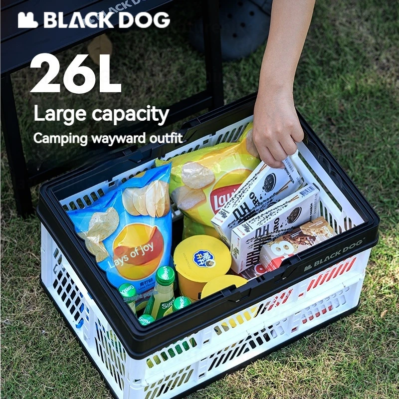 Naturehike BLACKDOG 26L Storage Basket Folding Organizer Multifunctional Picnic Camping Outdoor Travel Sundry Handle Storage Box