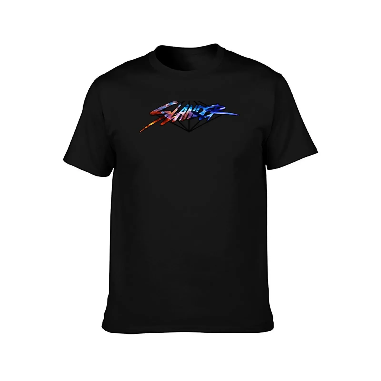 Slander Flames T-Shirt basketball graphic tees boys animal print customs black t-shirts for men