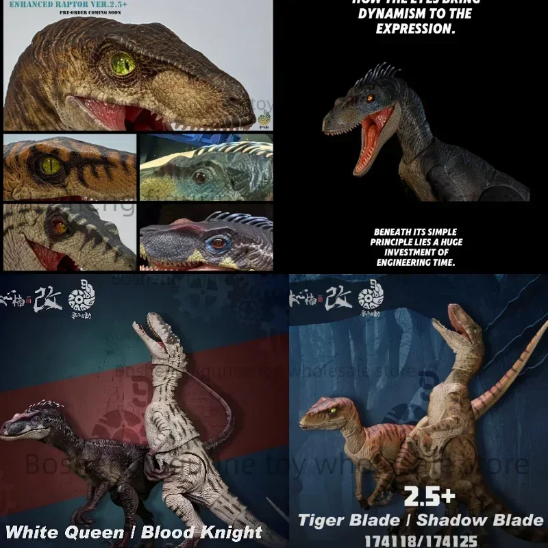 New 2.5+ Nanmu Studio  Jurassic Velociraptor Action Series Dinosaur Tracking Eye Model Toy Collection