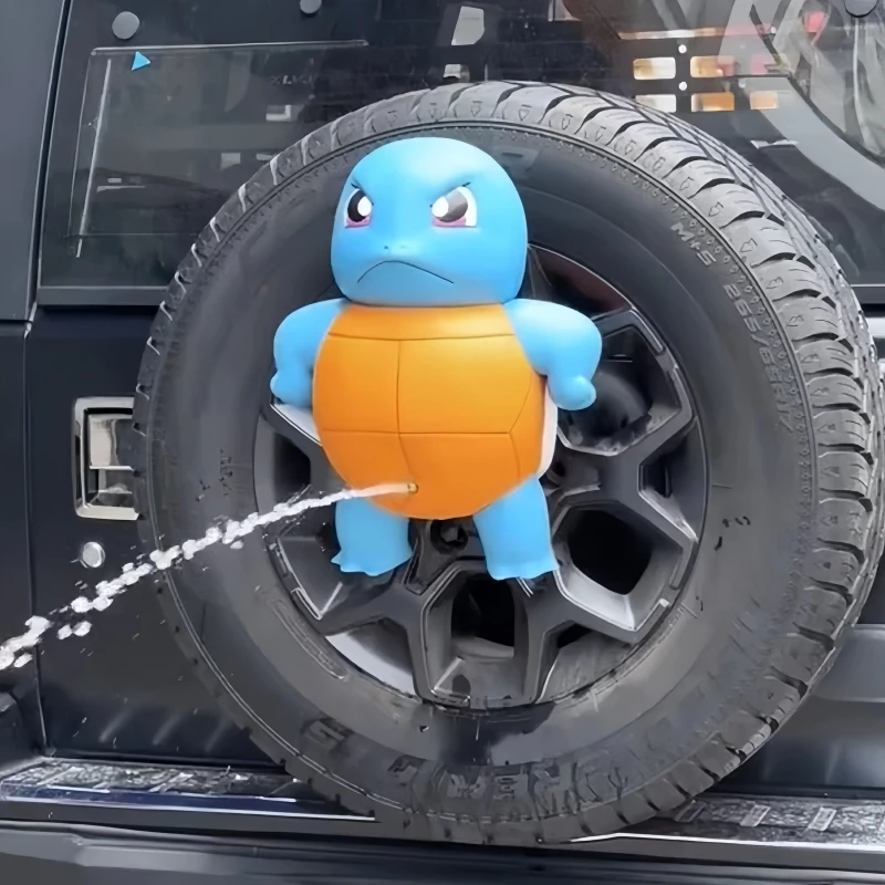 Nowy PokéMon Anime Figurka Zabawka Samochód Squirtle Ozdoba Woda Spray Squirtle Śliczny Wisiorek Na Zewnątrz Samochodu Zabawki Dla Dzieci