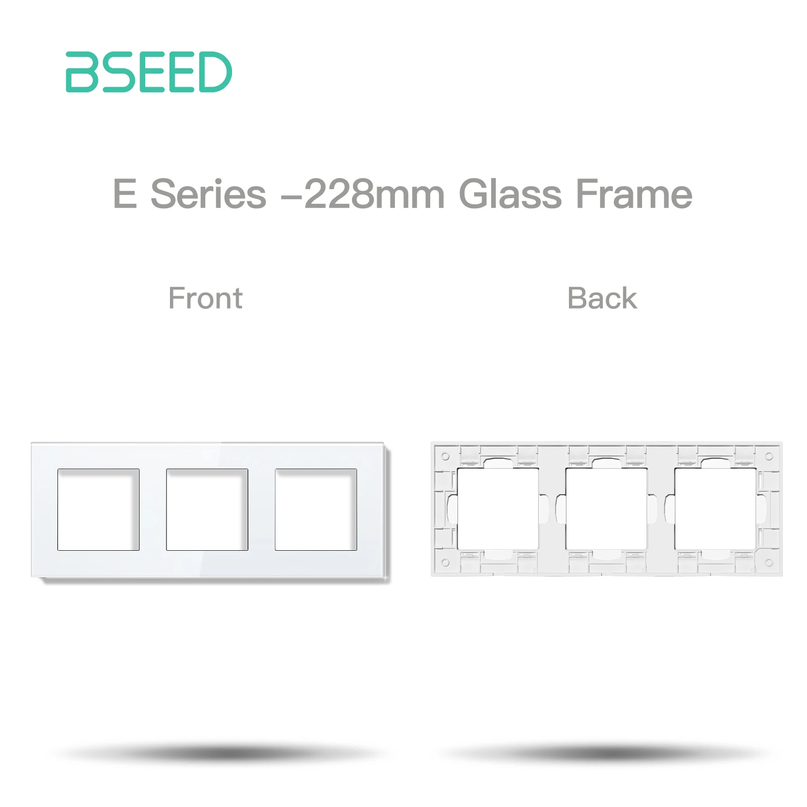 BSEED Zigbee 1/2/3Gang Smart Licht Schalter Tuya Smart Leben Alexa EU Steckdosen Funktion Teile Glas Panels DIY Teile 6