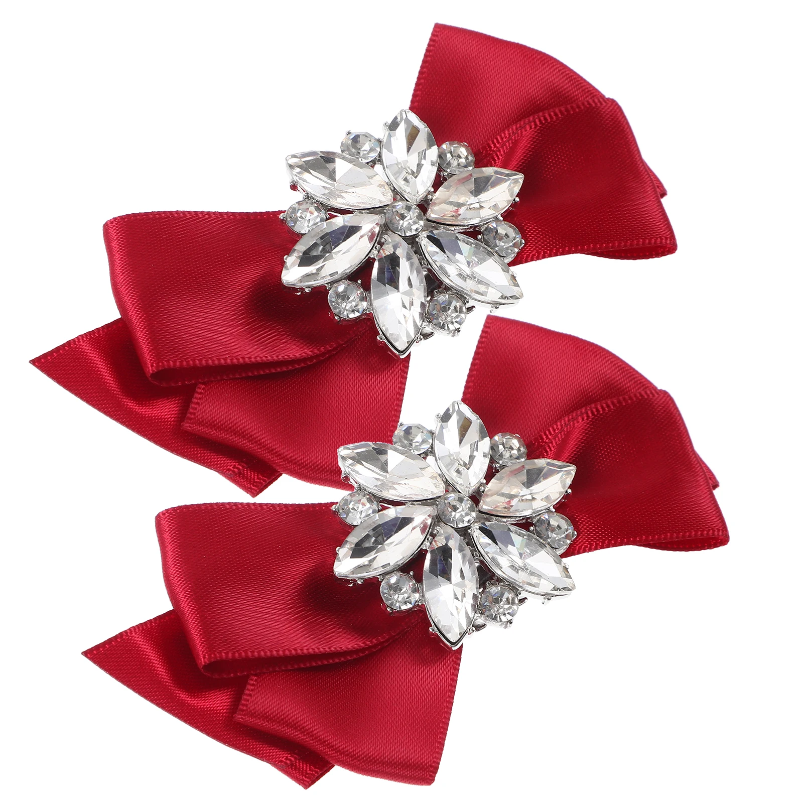 

Bow Shoe Flower Polyester Clips Wedding Bridal Buckle Detachable DIY Shoe Accessories For Flats High Heels