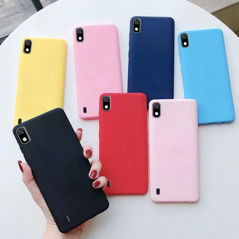 Case For Samsung galaxy A10 M10 A10E A20 A20E A30 A40 A50 A70 A01 A02 S A11 A31 A41 A51 A71 Candy color Silicone TPU Back Cover