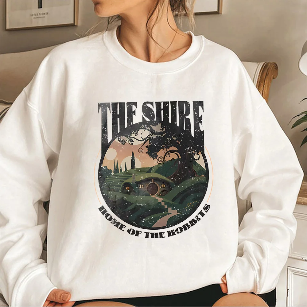 The Shire Middle Earth Map Sweatshirt LOTR Merch The Hobit Tolkien Shirt Baggins Frodo Dark Academia Clothes Bookworm Sweatshirt