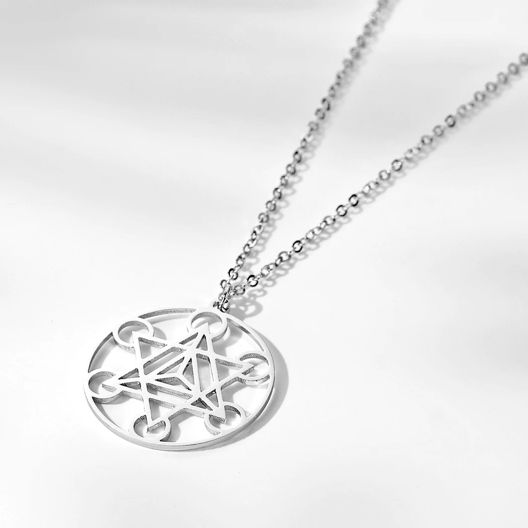 Cxwind 2022New Apr Merkaba Necklace, Sacred Geometry Pendant, Merkaba Pendant, Spiritual Necklace, Star Tetrahedron