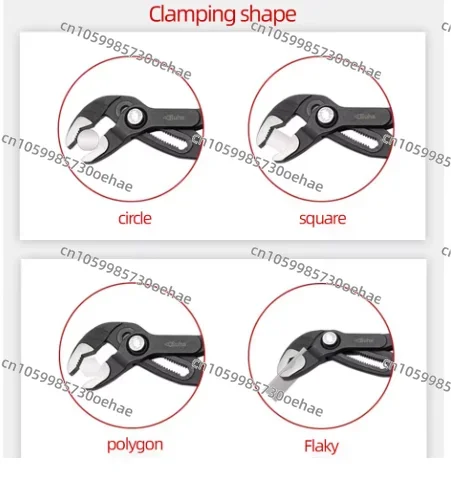 SUHA 7/10/12 Inches Multi-Functional Crocodile Mouth Water Pump Pliers Large Opening Universal Pipe Clamp for Home DIY