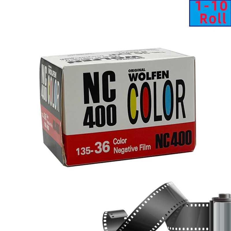 ORWO WOLFEN NC400 5/10 rollos originales, película de Color, 36 hojas, C41, desarrollado, ISO400 (fecha de caducidad 135), 1/3/2025 rollos