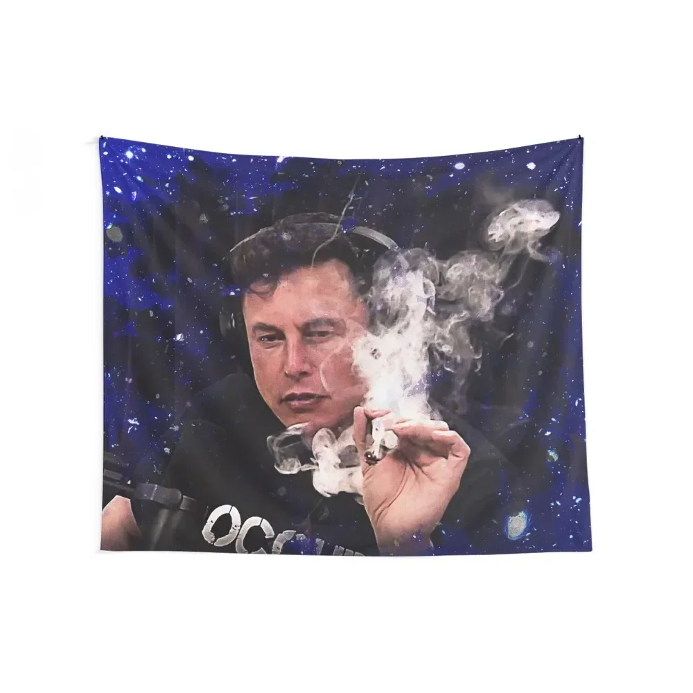 Elon Musk smoking Tapestry Wall Tapestries Aesthetic Room Decorations Luxury Living Room Decoration Tapestry