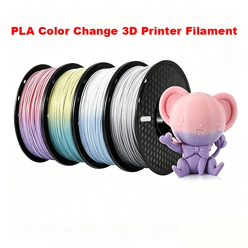 

PLA Color Change 3D Printer Filament 1.75mm 1KG Color Changing with Temperature Filament Thermochromic 3D Printing Material