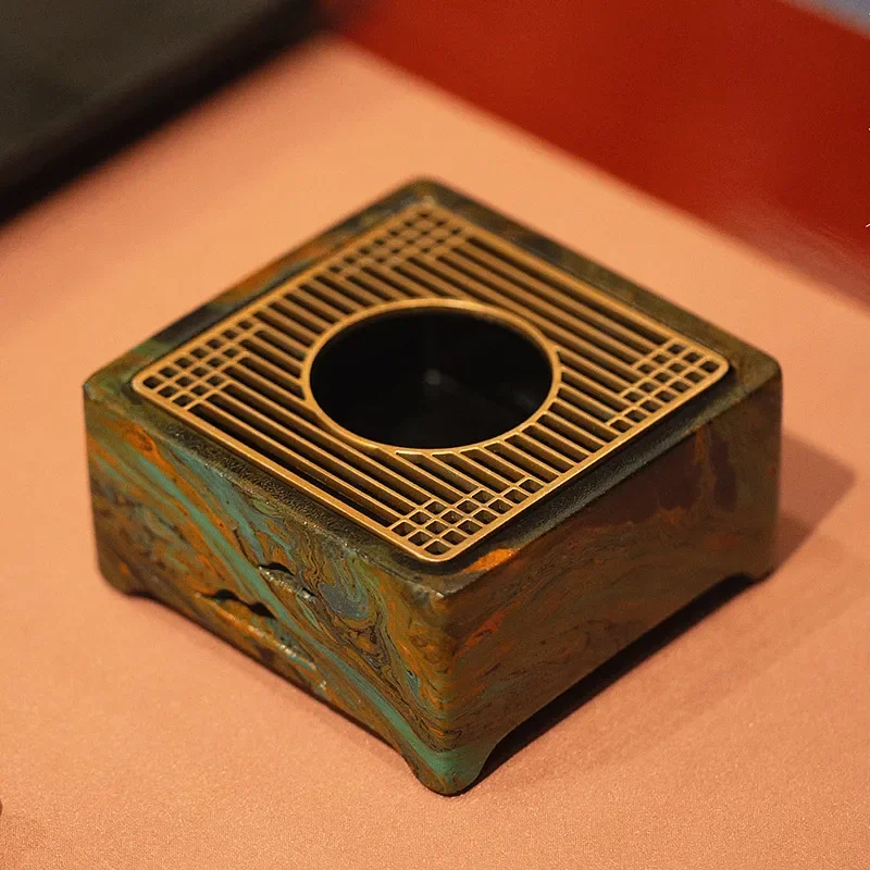 Chinese Lacquer Ware Warm Tea Stove Candle Heating and Thermal Insulation Teapot Base  Surrounding Stove To Make Tea Tea Warmer