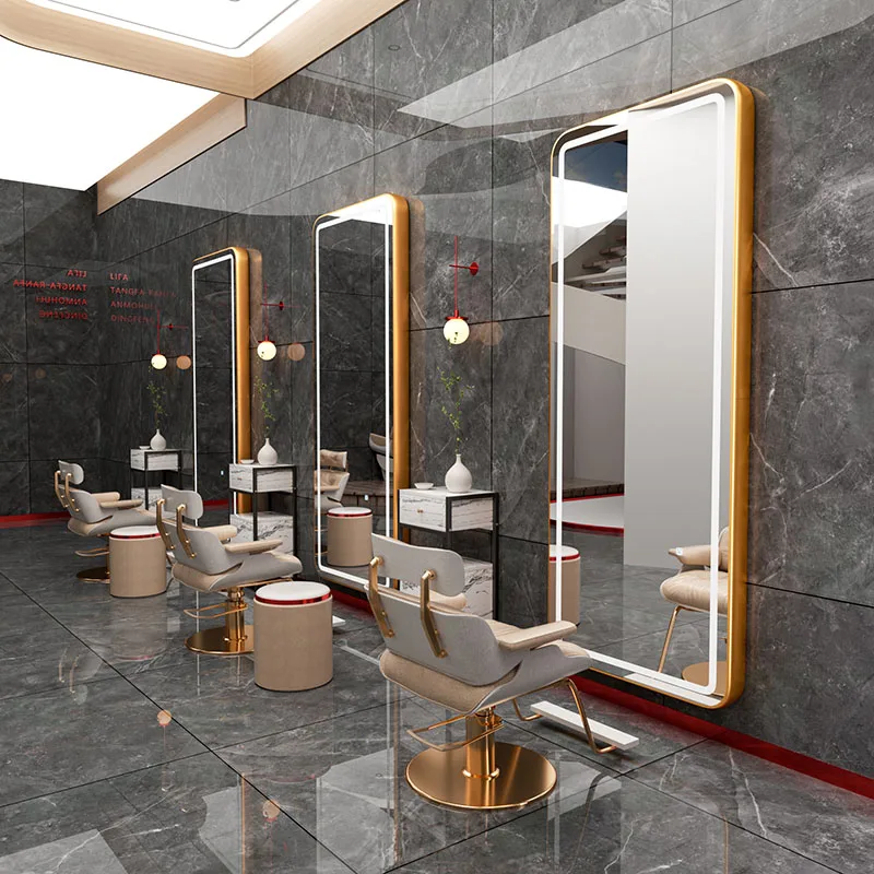 Barber Aesthetic Decorative Mirrors Square Shower Jeweler Luxury Vintage Mirrors For Room Large Miroir Mural Wall Decor PX50DC