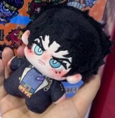 

Anime JoJo's Bizarre Adventure Kujō Jōtarō 10CM Plush Adorable Body Kawaii Cosplay Backpack Pendant Keychain Accessories