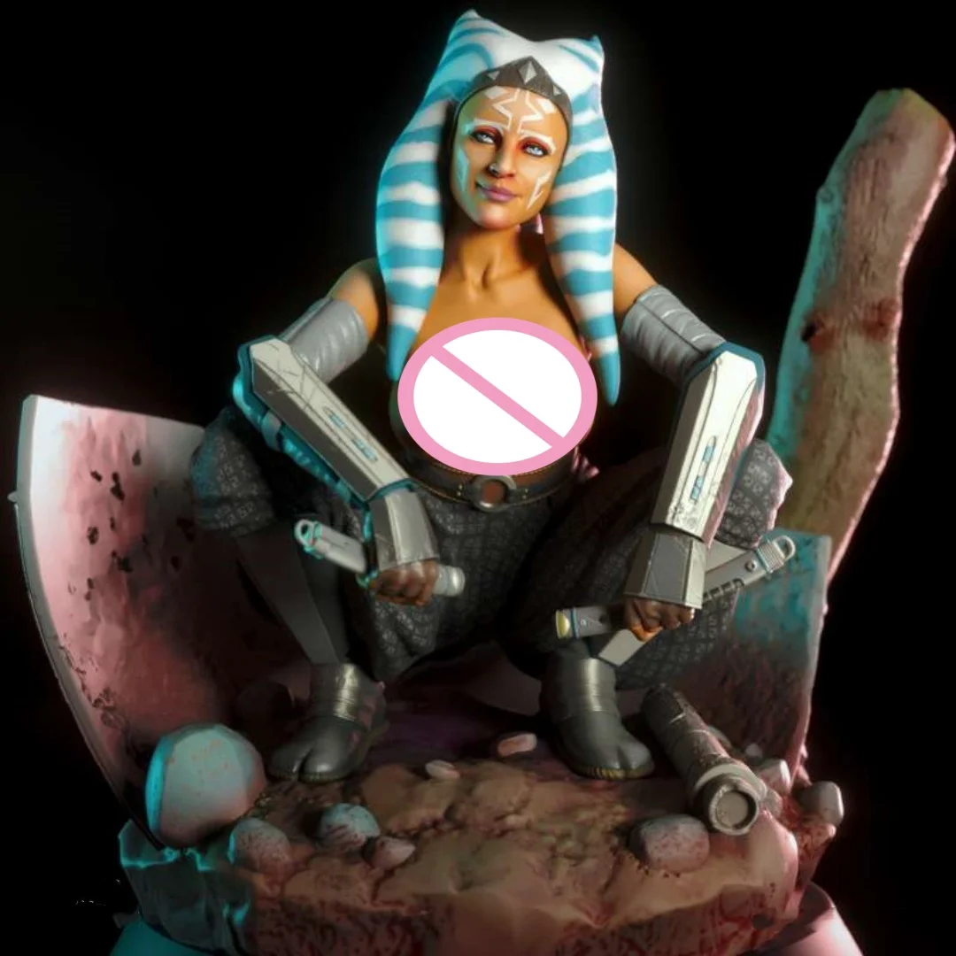 1/24 Schaal Hars Figuur Monteren Model Kit Ahsoka Girl Nsfw Drie versies Ongemonteerd Ongeverfd 3D printen speelgoed