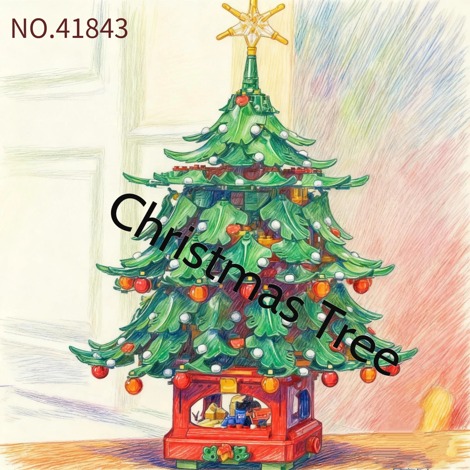 

3171 шт. рождественские украшения Санта-Клаус Рождественская елка 41843 Строительный блок-головоломка Модель игрушки Орнамент Фестиваль Подарки на день рождения