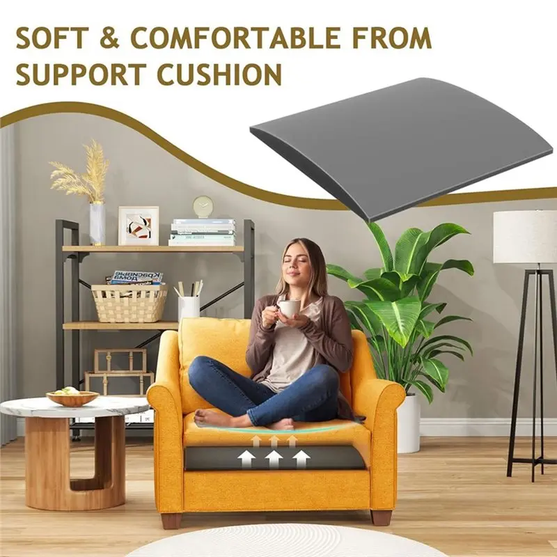 ABUG-Foam Couch Cushion Support For Sagging Seat, For Sofa Furniture Cushion Repair, Saddle Design For Lift Gray