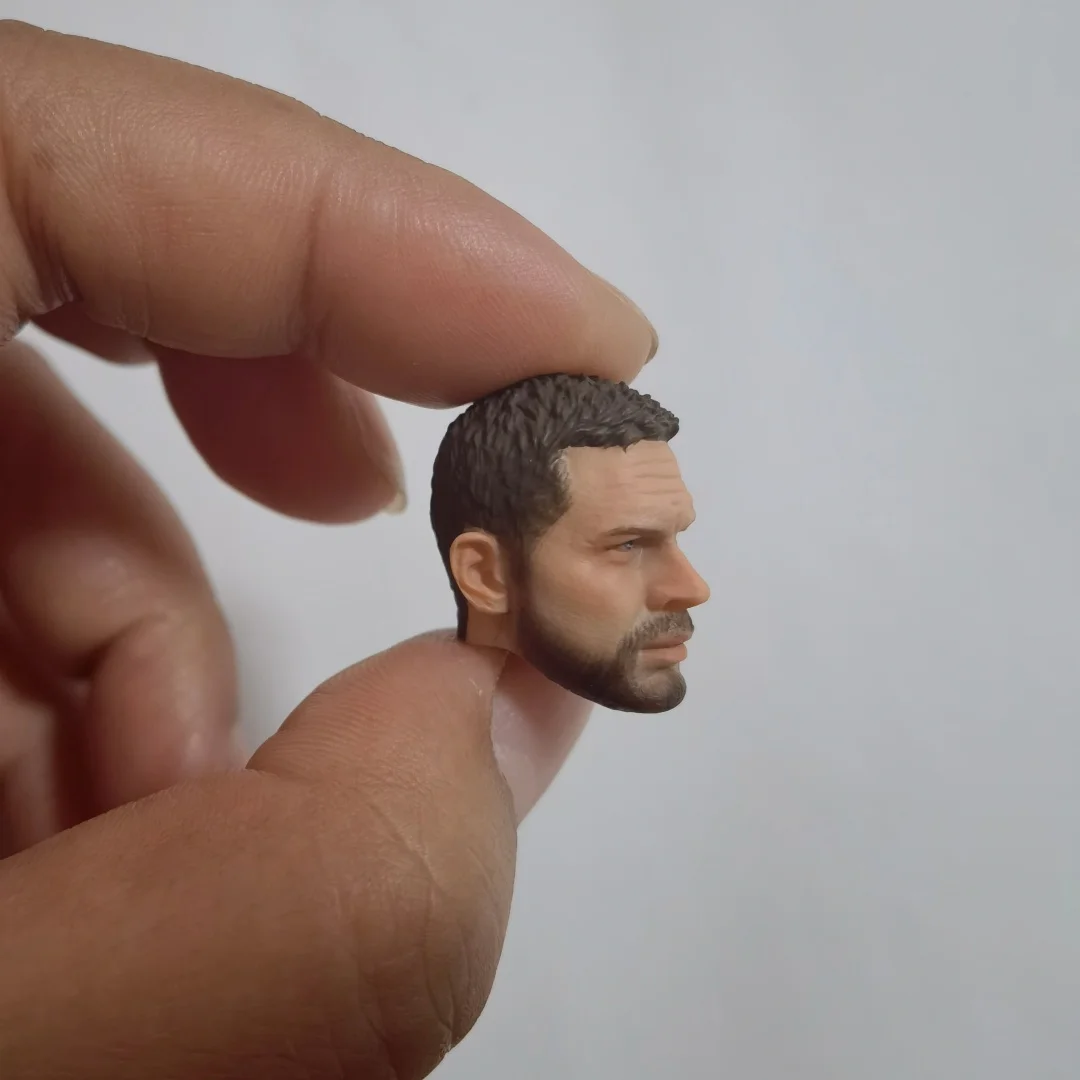 1/12 scale head carving Tom Hardy male model PVC head  suitable 6-inch action figure body doll DIY view 2